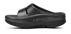 Women's OOmega OOahh Stacked Sandal - Black Sparkle